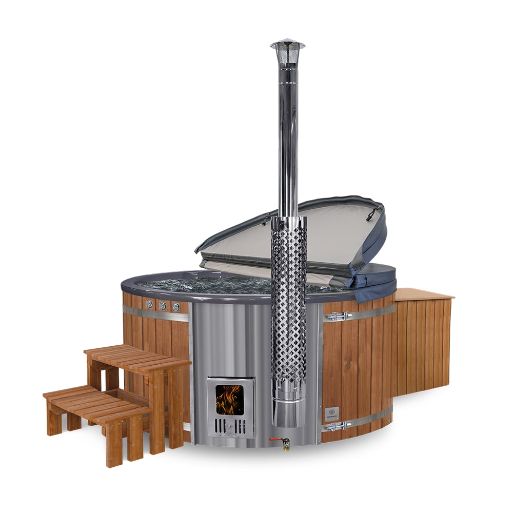 Super Offer Premium Wood Fired Hot Tub with Sand Filter & Blue Lagoon UV-C