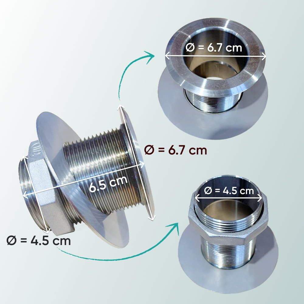 Externí kamna Octa S pro koupací sud | Kompletní sada | AISI316 | Délka 500 mm