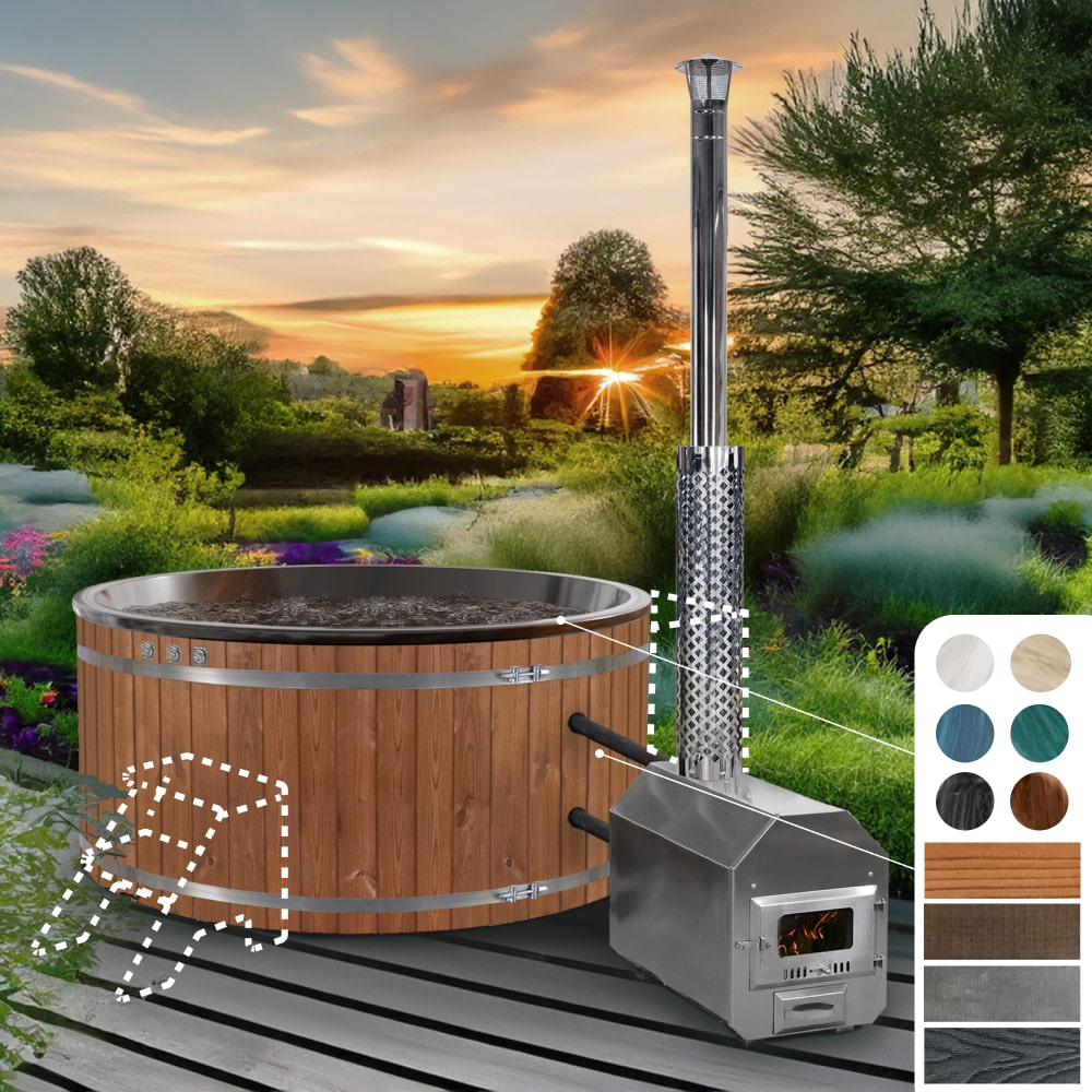 Hot Tub Round | External heater | 6-8 Persons | Configurable
