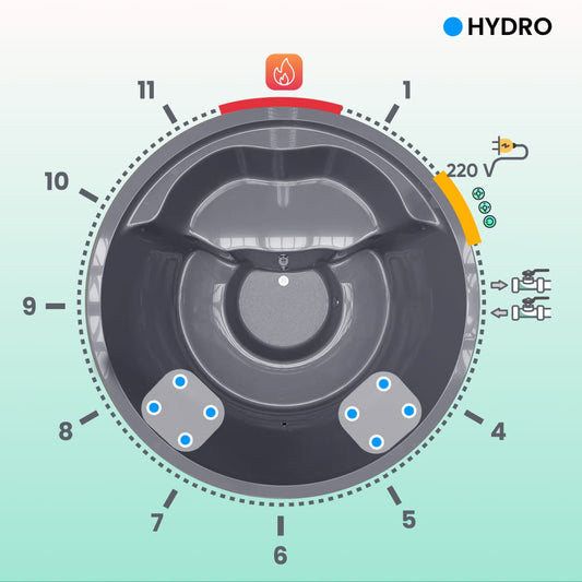 Super nabídka koupací sud s hydromasážními tryskami pro 4–6 osob