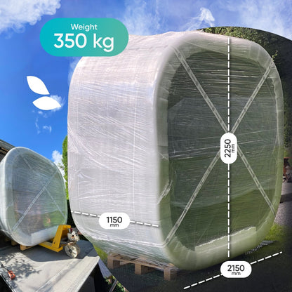 Super Offer Square Wood Fired Hot Tub with Jets | Integrated stove, sand filter & UV-C | 16 jets | 4–6 seater