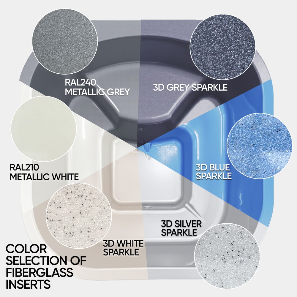 Super Offer Square Wood Fired Hot Tub with Jets | Integrated stove, sand filter & UV-C | 16 jets | 4–6 seater