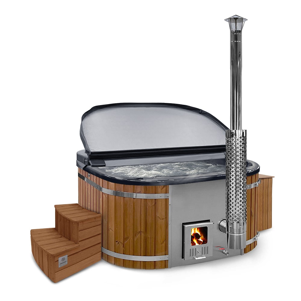 Premium Square Hot Tub with Premium Sand Filter | Best configuration | Marble black 4-6 | Pre-configured | Intagrated AISI 316