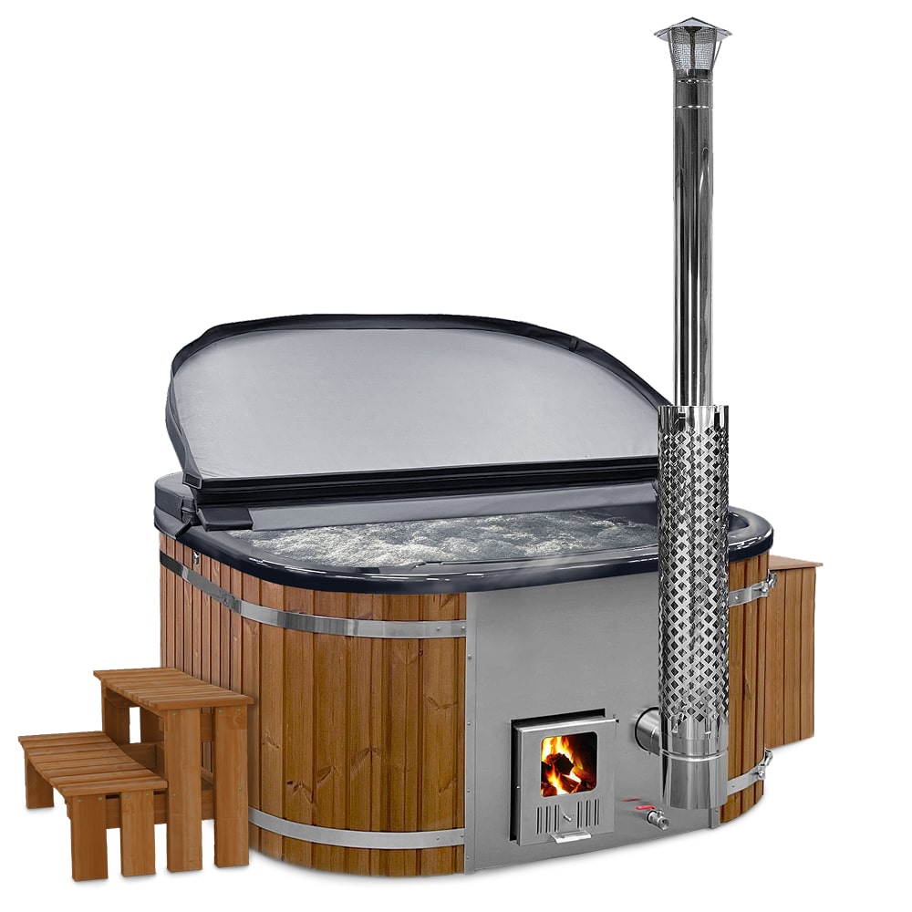 Premium Sand Filter Square Wood Fired Hot Tub | Best Configuration