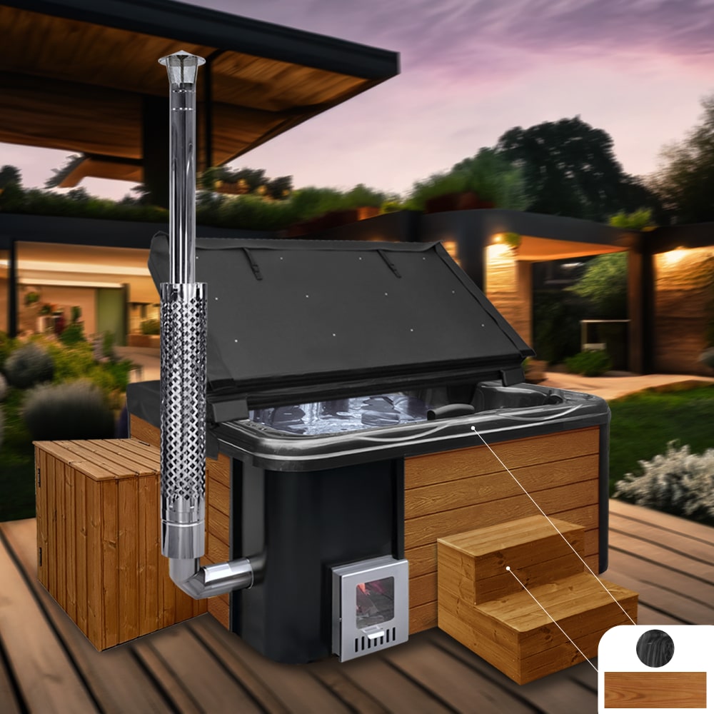Premium Lounge Hot Tub with Premium Sand Filter | Bestseller | Marble black 6 | Pre-configured | Integrated AISI 316