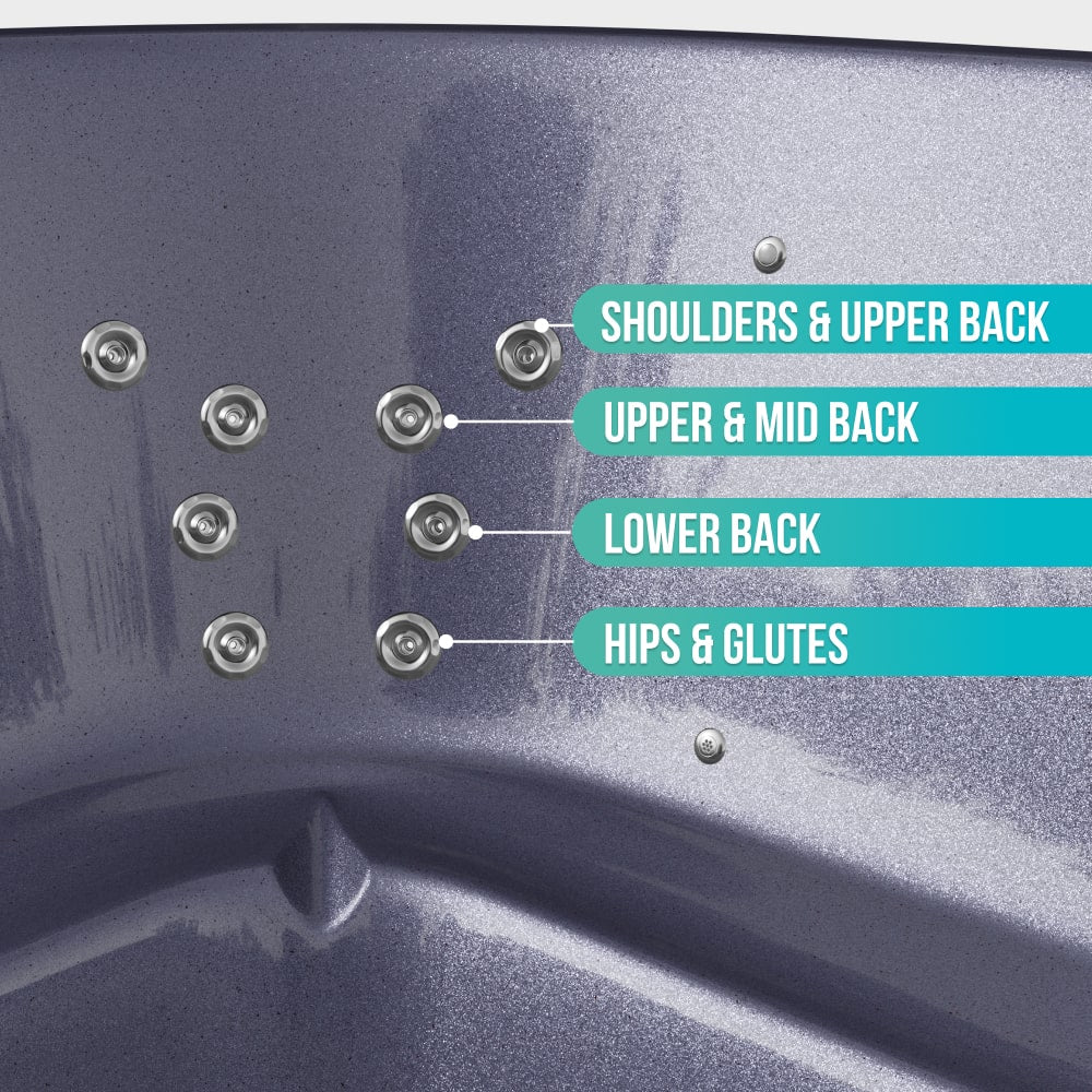 Čtvercový koupací sud se 28 hydromasážními tryskami | Prémiová písková filtrace | Horizon kamna | Pro 4-8 osoby