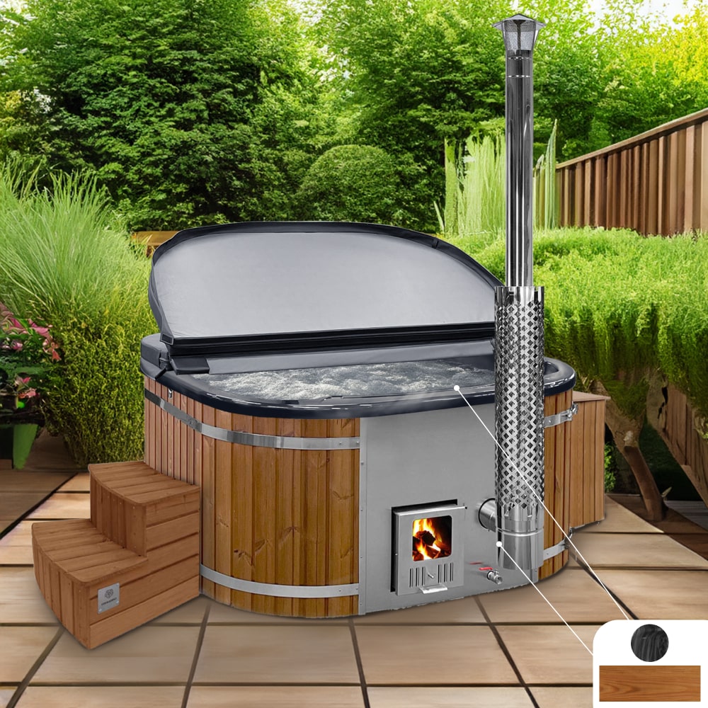 Premium Square Hot Tub with Premium Sand Filter | Best configuration | Marble black 4-6 | Pre-configured | Intagrated AISI 316