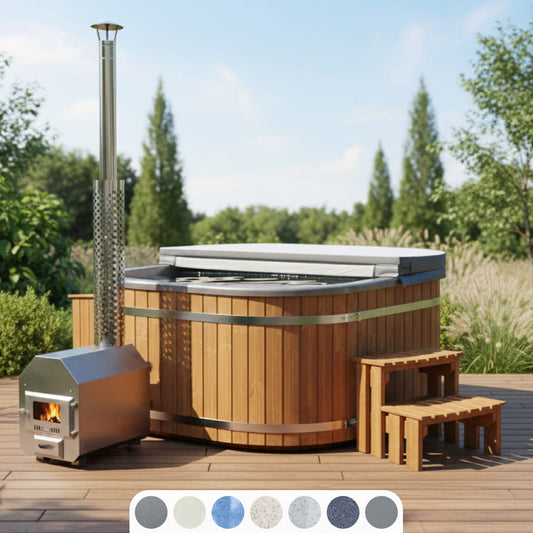 Čtvercový koupací sud se 28 hydromasážními tryskami – cílená hydromasáž | Prémiová písková filtrace | Pro 4-8 osoby 