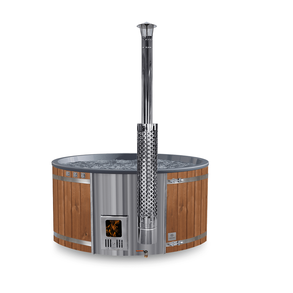 Kulatý koupací sud | Mramorové barvy | Pro 4–6 osob | Konfigurovatelný