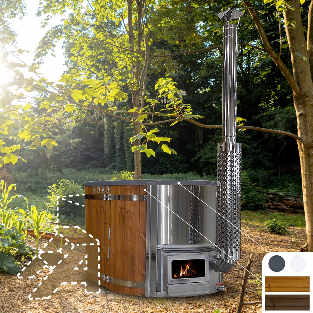 Hot Tub Ofuro | Fibreglass | Integrated heater | 2 Persons | Configurable