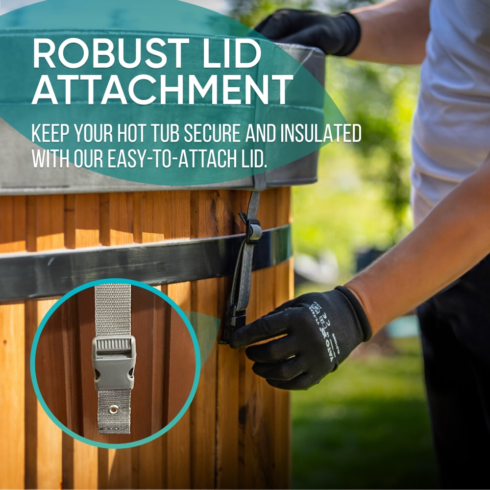 Prémiový filtrační systém koupací sud | integrovaná kamna | 24 hydromasážních trysek | pro 4–6 osob