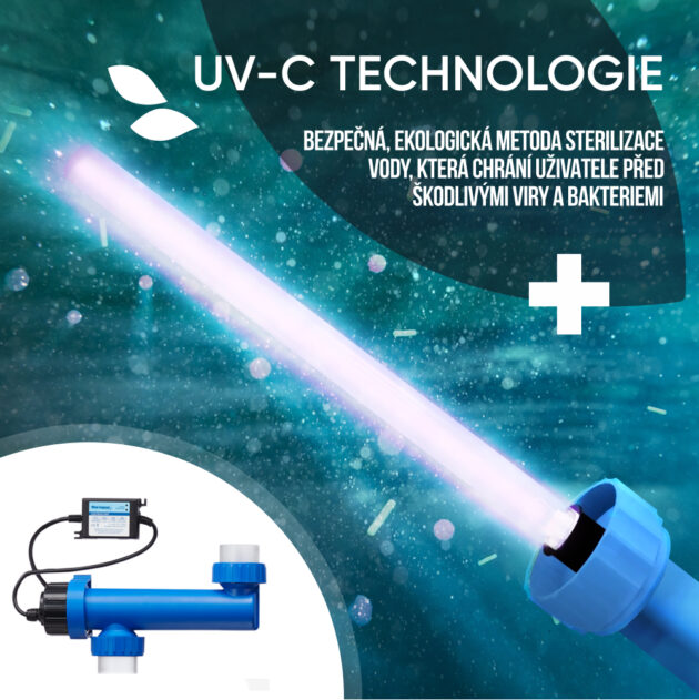Modrá UV lampa pro koupací sud